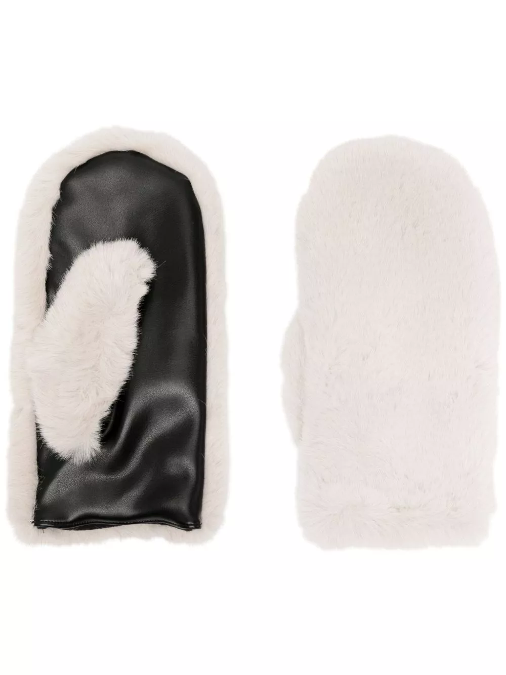 Affordable STAND STUDIO panelled faux-fur mittens Women 0120